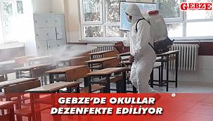 Gebze'de okullar virüse karşı temizleniyor