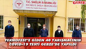 Gebze İlçe Sağlık Müdürlüğü, test yapıp yarışmaya uğurladı