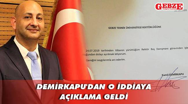 'Görevden alınmadım, istifa ettim'