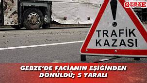 Gebze'de servis minibüsü ile otomobil çarpıştı