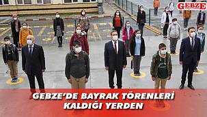 Gebze protokolü bayrak töreninde
