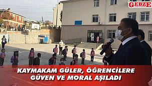 Kaymakam Güler, Mimar Sinan'da bayrak törenine katıldı