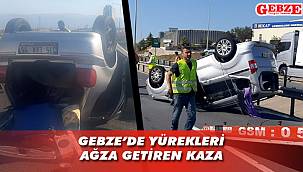 Korkutan kazada yaralanan yok