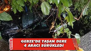 Otomobiller suya kapıldı