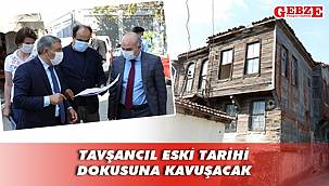 Restore edilecek tarihi Tavşancıl evlerine inceleme