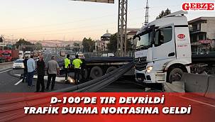 Yakıt yola sızdı, ulaşım aksadı