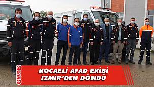 8 kişilik ekip deprem bölgesindeydi