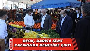 Bıyık'tan pazar yerinde koronavirüs denetimi