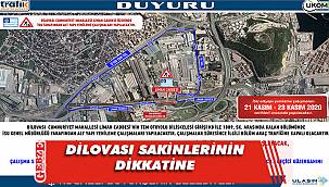 Dilovası’nda geçici güzergah uygulaması