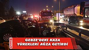 Gebze D-100'de bariyerlere çarptı