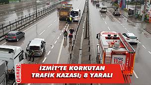 İzmit'teki kazada 5 araç birbirine girdi