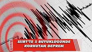 Siirt'teki deprem korkuttu