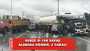 Gebze D-100'de feci kaza