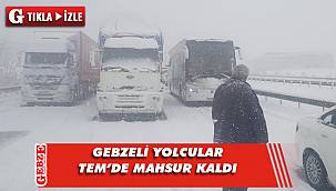 Kar yağışı sonrasında TEM'de uzun kuyruklar oluştu