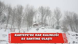 Kartepe'de kar kalınlığı 85 santimetre oldu