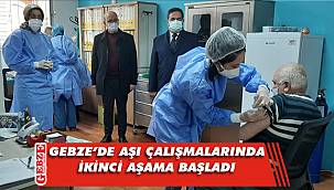 Kaymakam Güler'den huzurevine aşı ziyareti