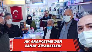 Aytaç ve ekibi, mahallelerinde 53 esnafı ziyaret etti