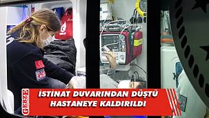 Azerbaycanlı kadın 4 metrelik istinat duvarından düştü 