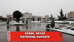 Beklenen kar Gebze’ye geldi