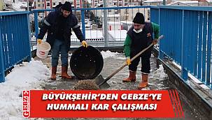 Büyükşehir’den Gebze bölgesinde yoğun kar mesaisi
