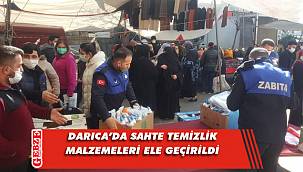 Darıca zabıtası sahte hijyen maddelerine el koydu