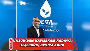 DEVA'lı Ünsür'den açıklama geldi