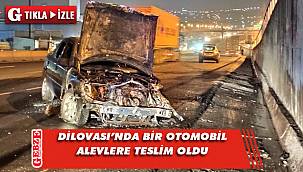 Dilovası'nda korkutan araç yangını