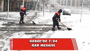 Gebze Belediyesi'nden yoğun kar mesaisi