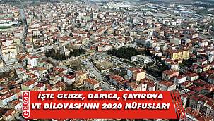 Gebze bölgesinin 2020 nüfusu 799 bin oldu