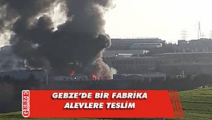 Gebze'de fabrika yangını