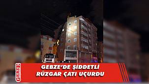 Gebze'de şiddetli rüzgar etkili oldu