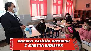 Gebze için yüz yüze eğitim kararı