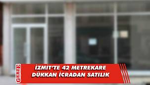 İzmit'te 42 metrekare dükkan icradan satılık