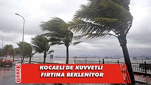 Kocaeli Valiliği’nden fırtına uyarısı 