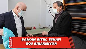 Bıyık, güne esnafla başladı