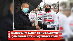 Büyükgöz, bisikletlileri Çanakkale'ye uğurladı