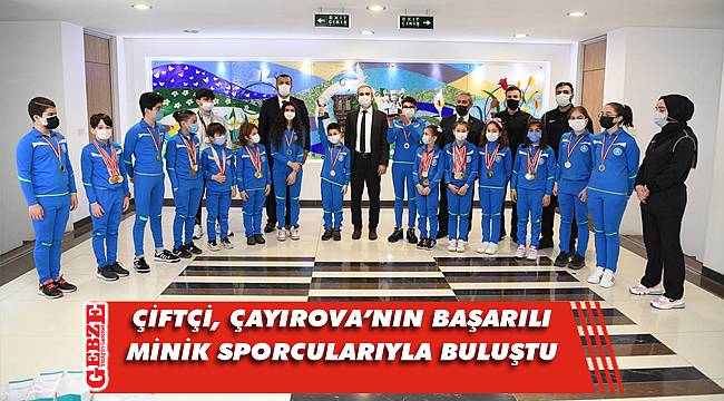 Çiftçi, başarılı sporcuları tebrik etti