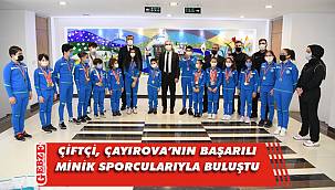 Çiftçi, başarılı sporcuları tebrik etti