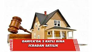 Darıca Nenehatun’da 3 katlı bina icradan satılık