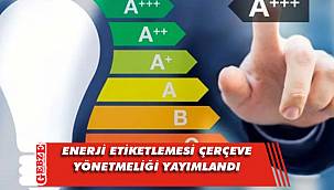 Enerji etiketlemesi çerçeve yönetmeliği yayımlandı