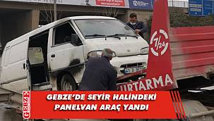 Gebze'de korkutan araç yangını