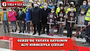 Gebze’de yaya geçitlerine kırmızı çizgi
