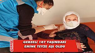 Gebzeli asırlık çınar evinde aşı oldu