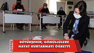Gönüllüler ilk yardım eğitimi aldı