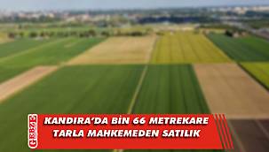Kandıra’da bin 66 metrekare tarla mahkemeden satılık