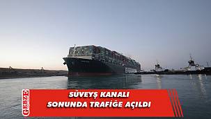 Karaya oturan dev gemi hareket etti