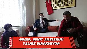 Kaymakam Güler, şehit ailelerine gitti