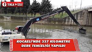 Kocaeli'nde dere ıslahı çalışmaları hız kesmedi