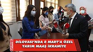 Şayir, kadın personelin yüzünü güldürdü