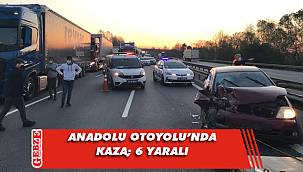 5 otomobil kazaya karıştı; 6 yaralı